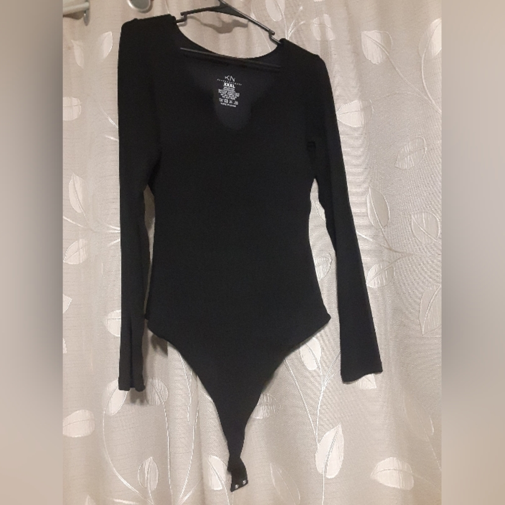 Klassy Network XXXL Black Long Sleeve U Shaped Bramisuit